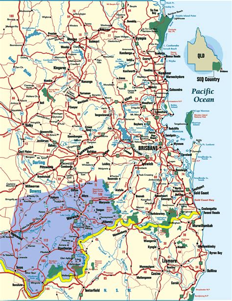 Printable Map Of South East Queensland